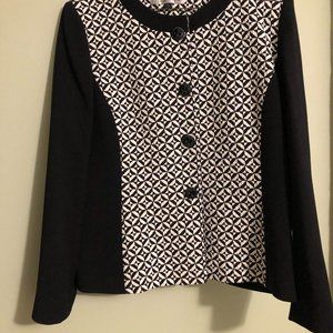 Tahari Black and White Blazer